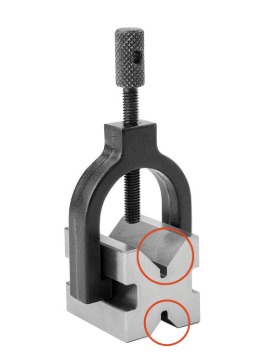 NON-MAGNETIC V BLOCKS WITH CLAMPS